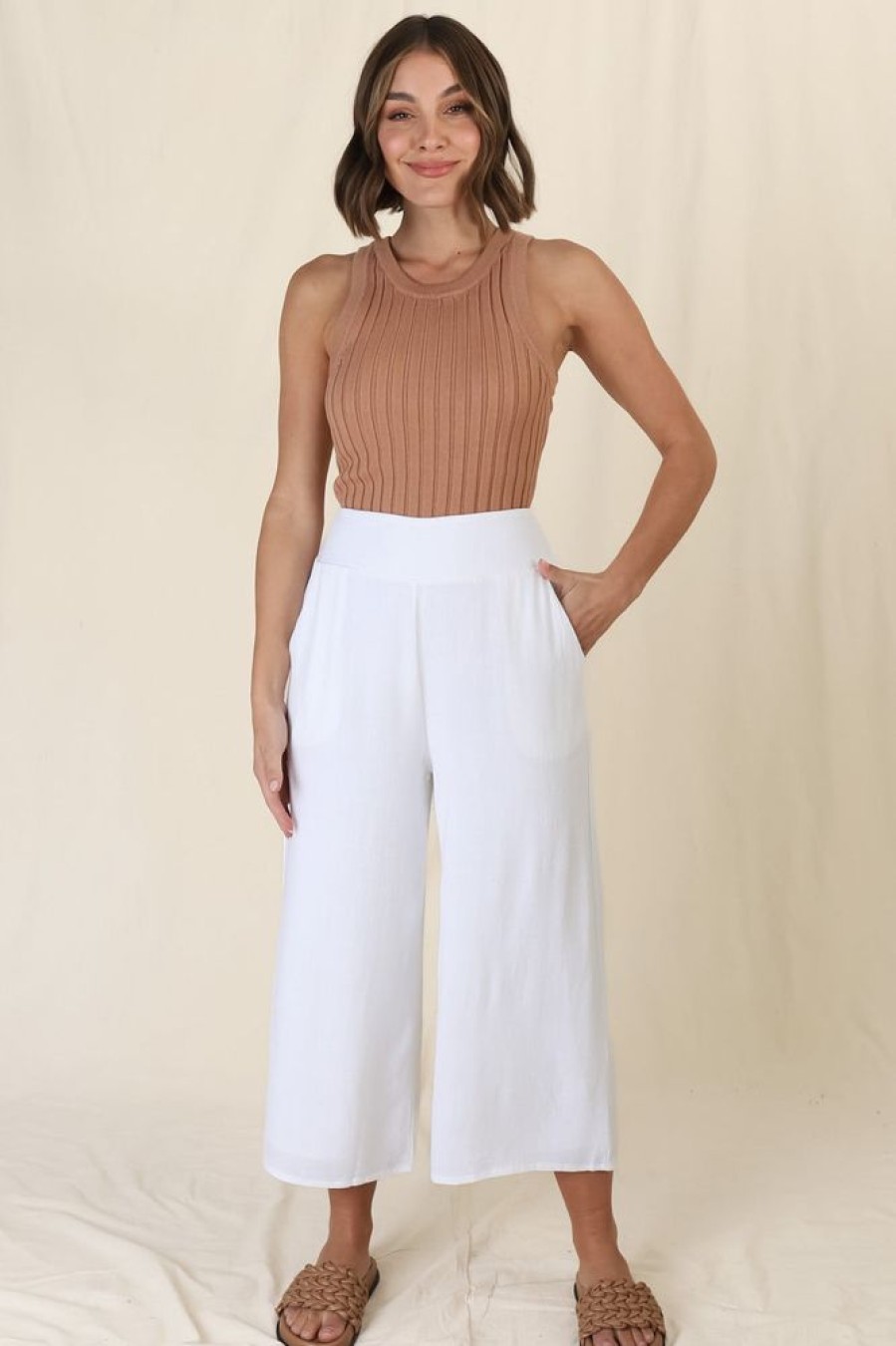 Bottoms Salty Crush | Wyatt Pants - White