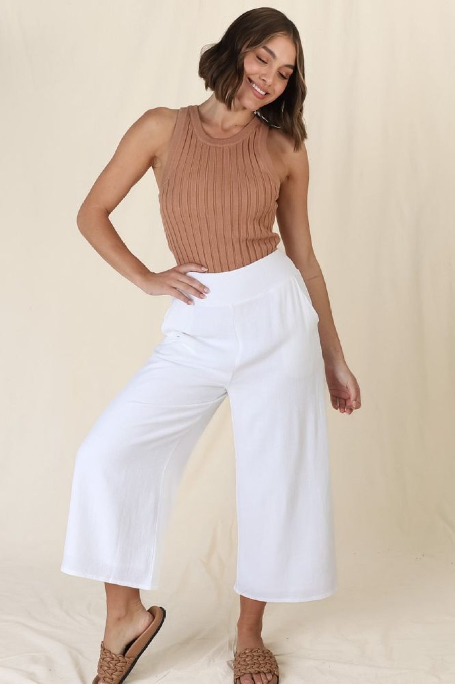 Bottoms Salty Crush | Wyatt Pants - White