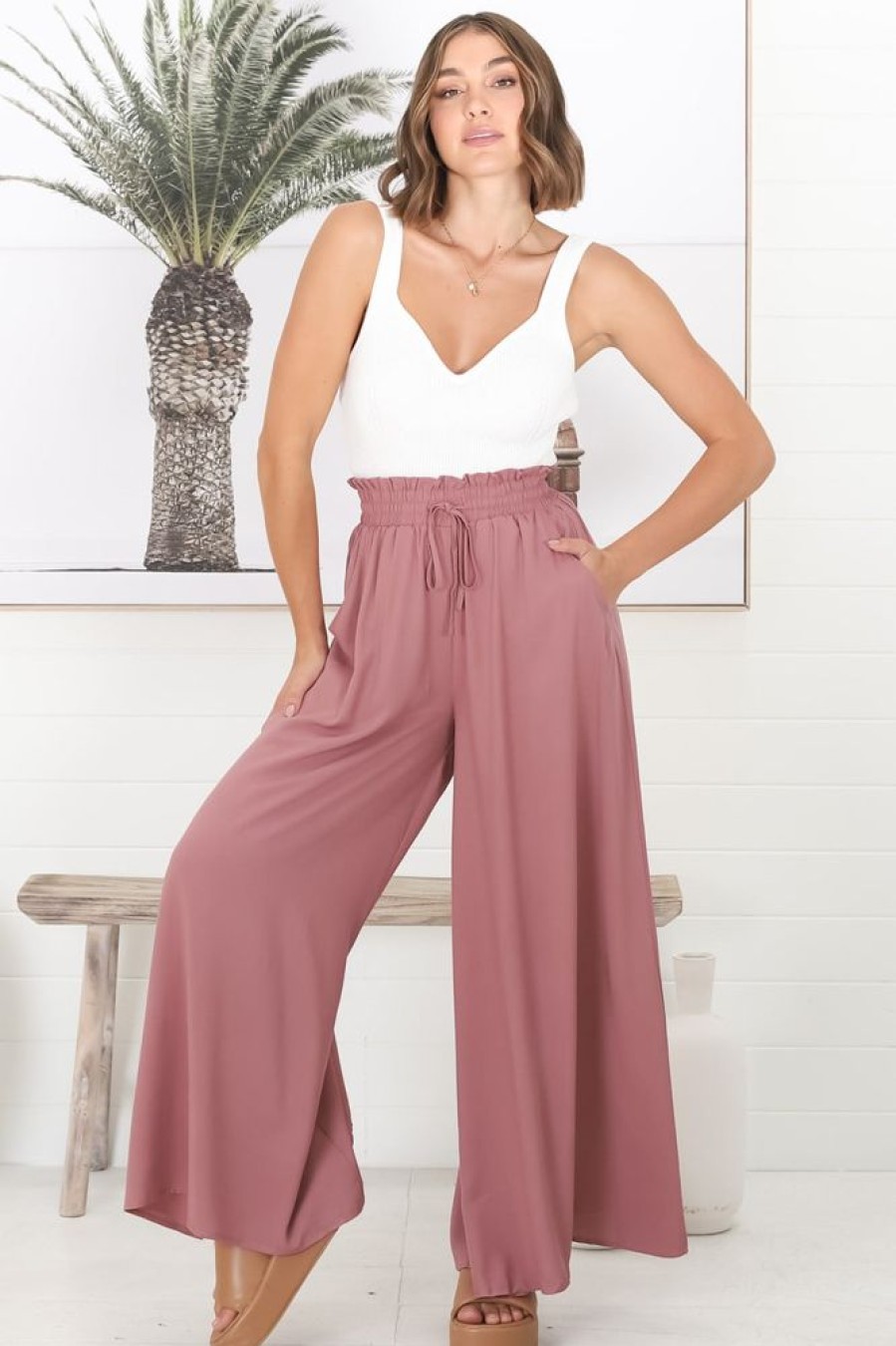 Bottoms Salty Crush | Charli Pants - Dust Pink