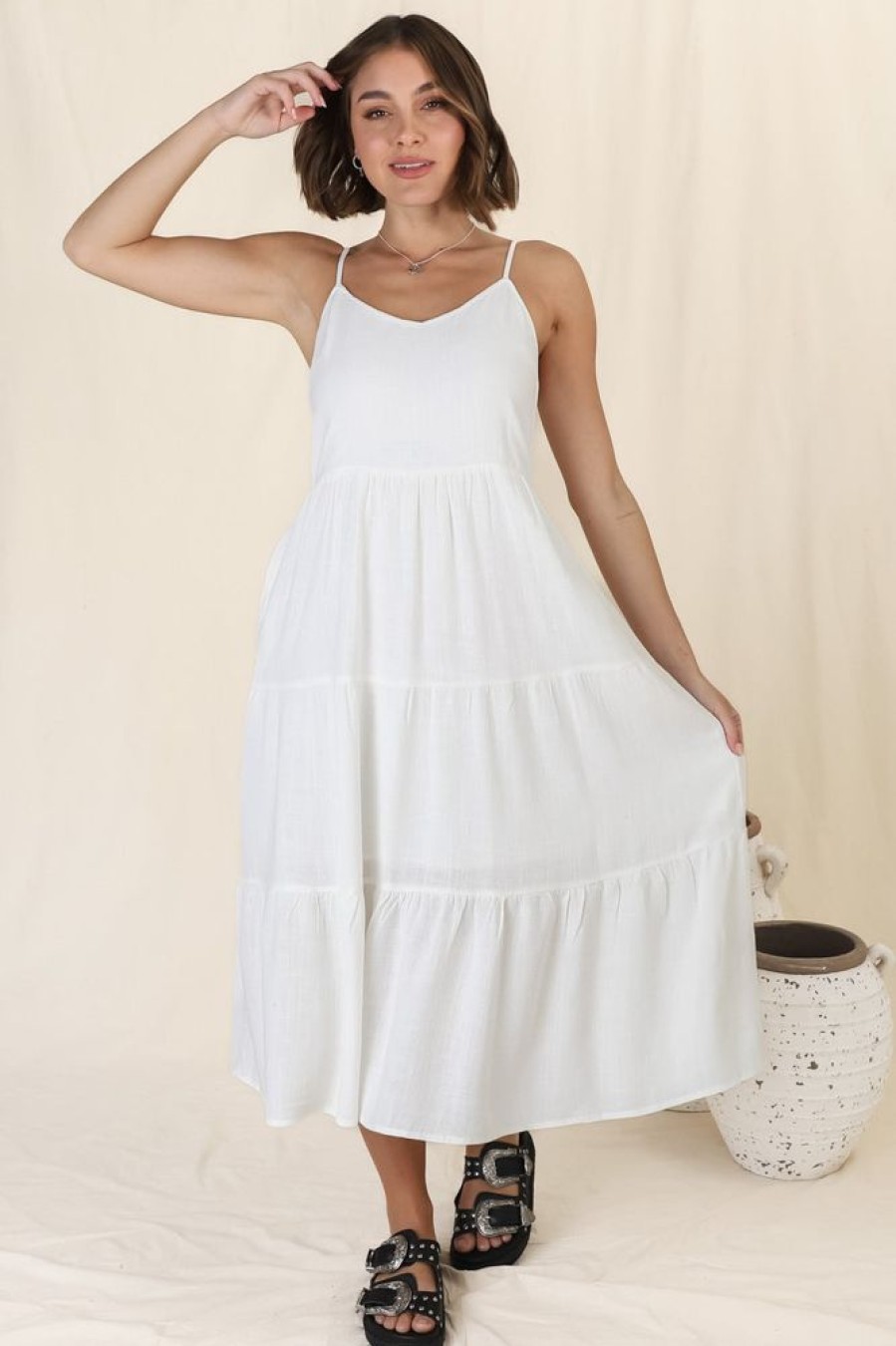Dresses Salty Crush | Arlowe Midi Dress - White