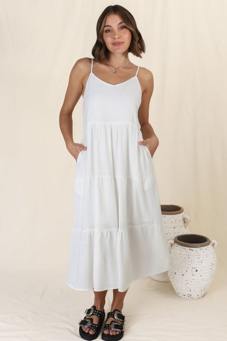 Dresses Salty Crush | Arlowe Midi Dress - White