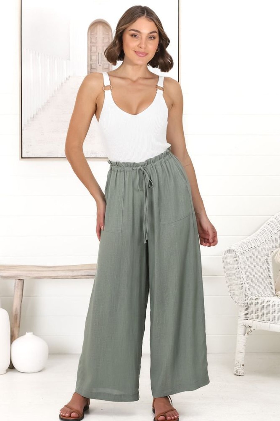 Bottoms Salty Crush | Falco Pants - Khaki