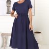 Dresses Salty Crush | Maxine Midi Dress - Navy