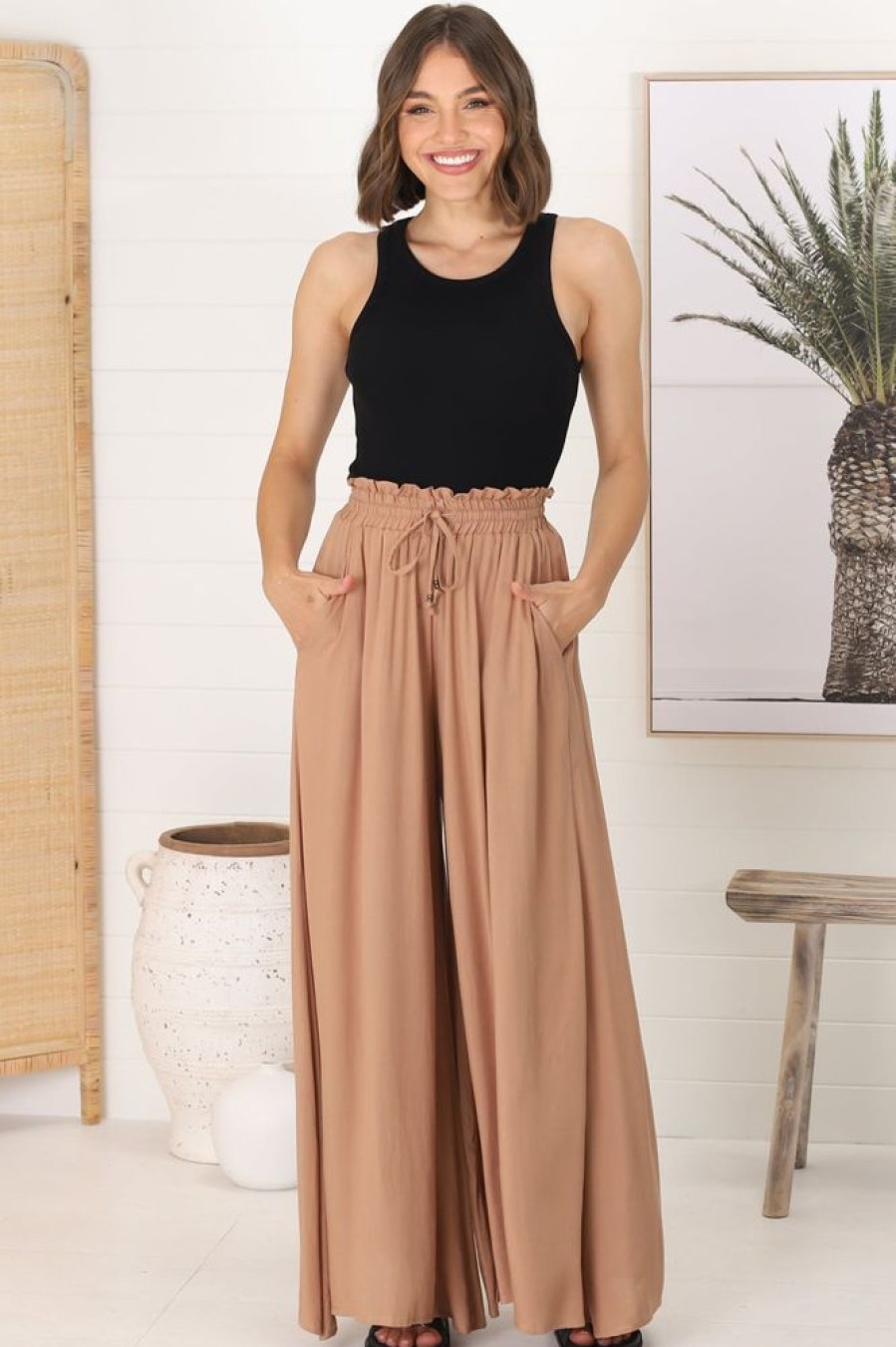 Bottoms Salty Crush | Charli Pants - Camel