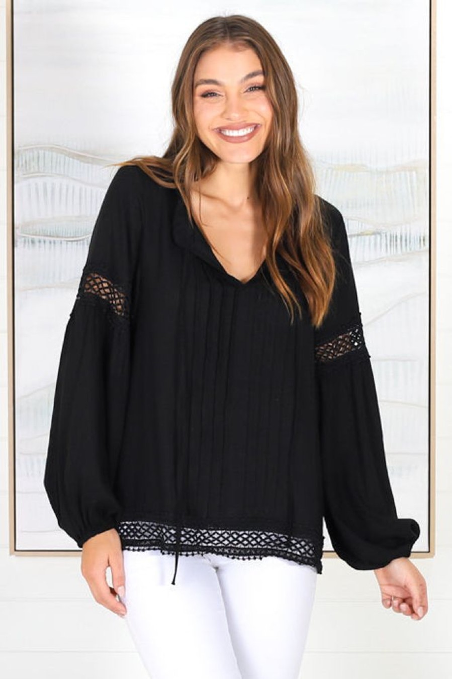 Tops Salty Crush | Silas Top - Black