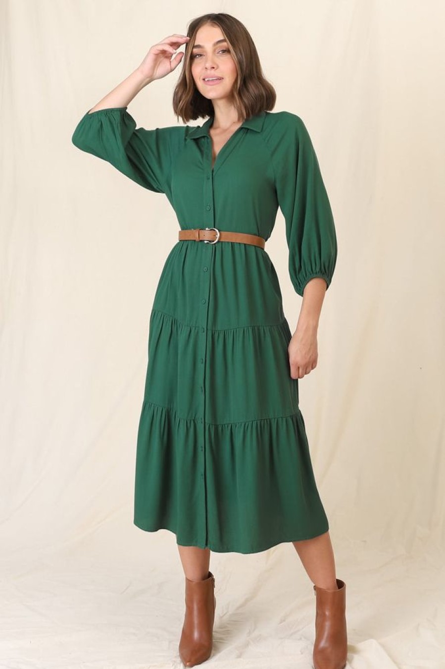Dresses Salty Crush | Zaraha Midi Dress - Green
