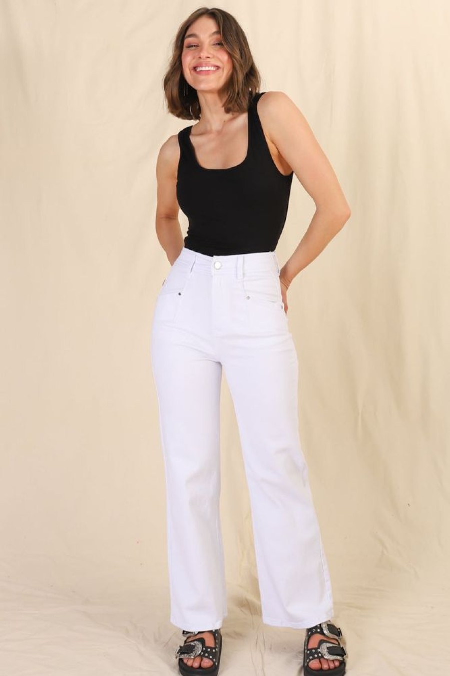Bottoms Salty Crush | Fira Jeans - White