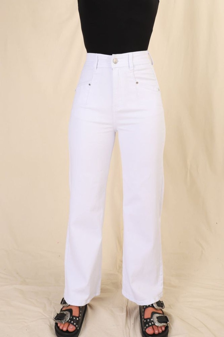 Bottoms Salty Crush | Fira Jeans - White