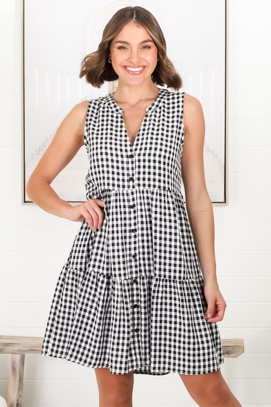 Dresses Salty Crush | Acelle Mini Dress - Black