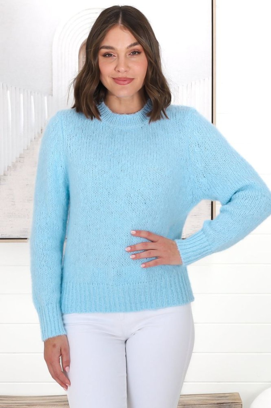 Jackets/Knitwear Salty Crush | Veronica Jumper - Sky Blue