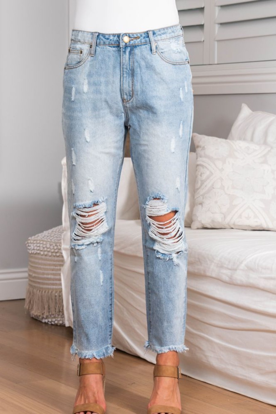 Bottoms Salty Crush | Annie Boyfriend Jeans