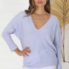 Tops Salty Crush | Carol Knit Top - Lavender Blue