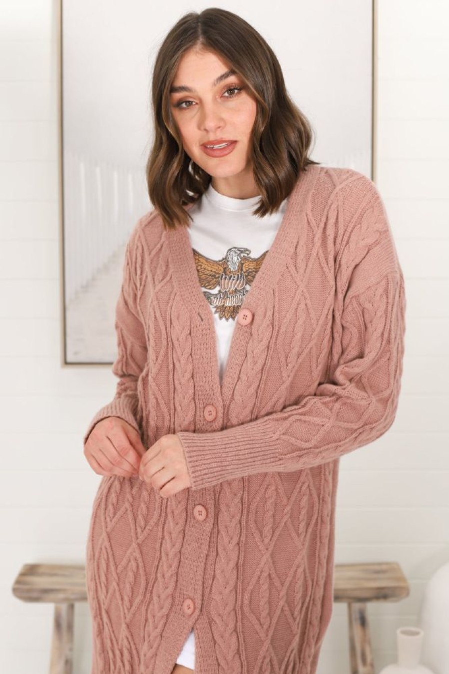 Jackets/Knitwear Salty Crush | Tommy Cardigan - Blush