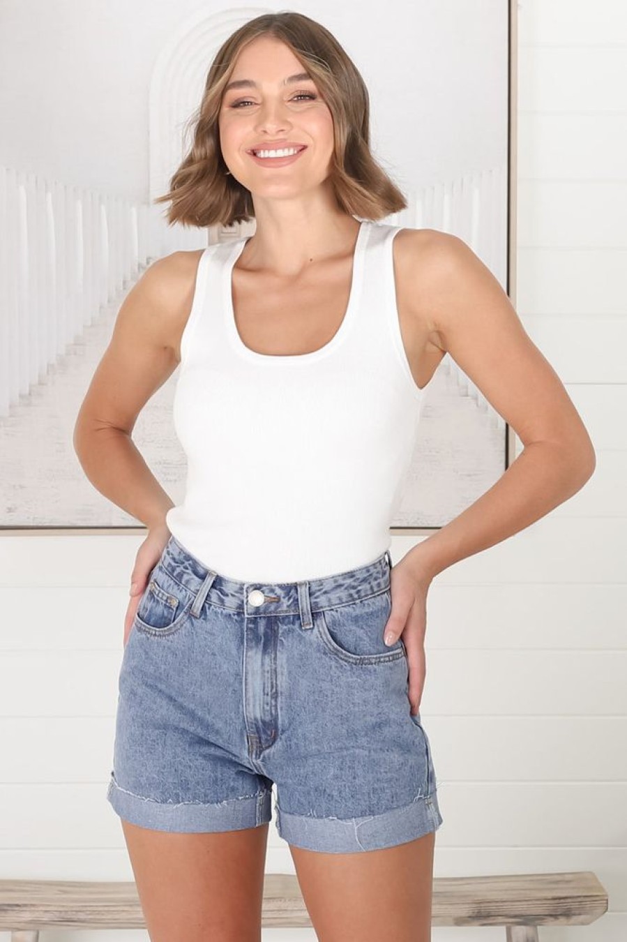 Bottoms Salty Crush | Kordyn Denim Shorts - Mid Wash Denim