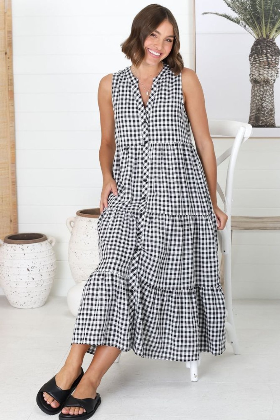 Dresses Salty Crush | Acelle Midi Dress - Black