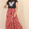 Bottoms Salty Crush | Florentina Maxi Skirt - Red