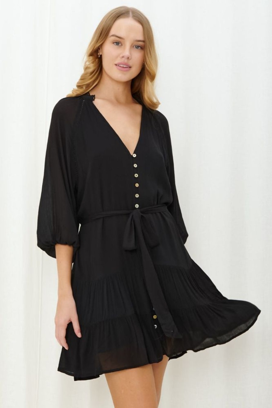Dresses Salty Crush | Klair Mini Dress - Black