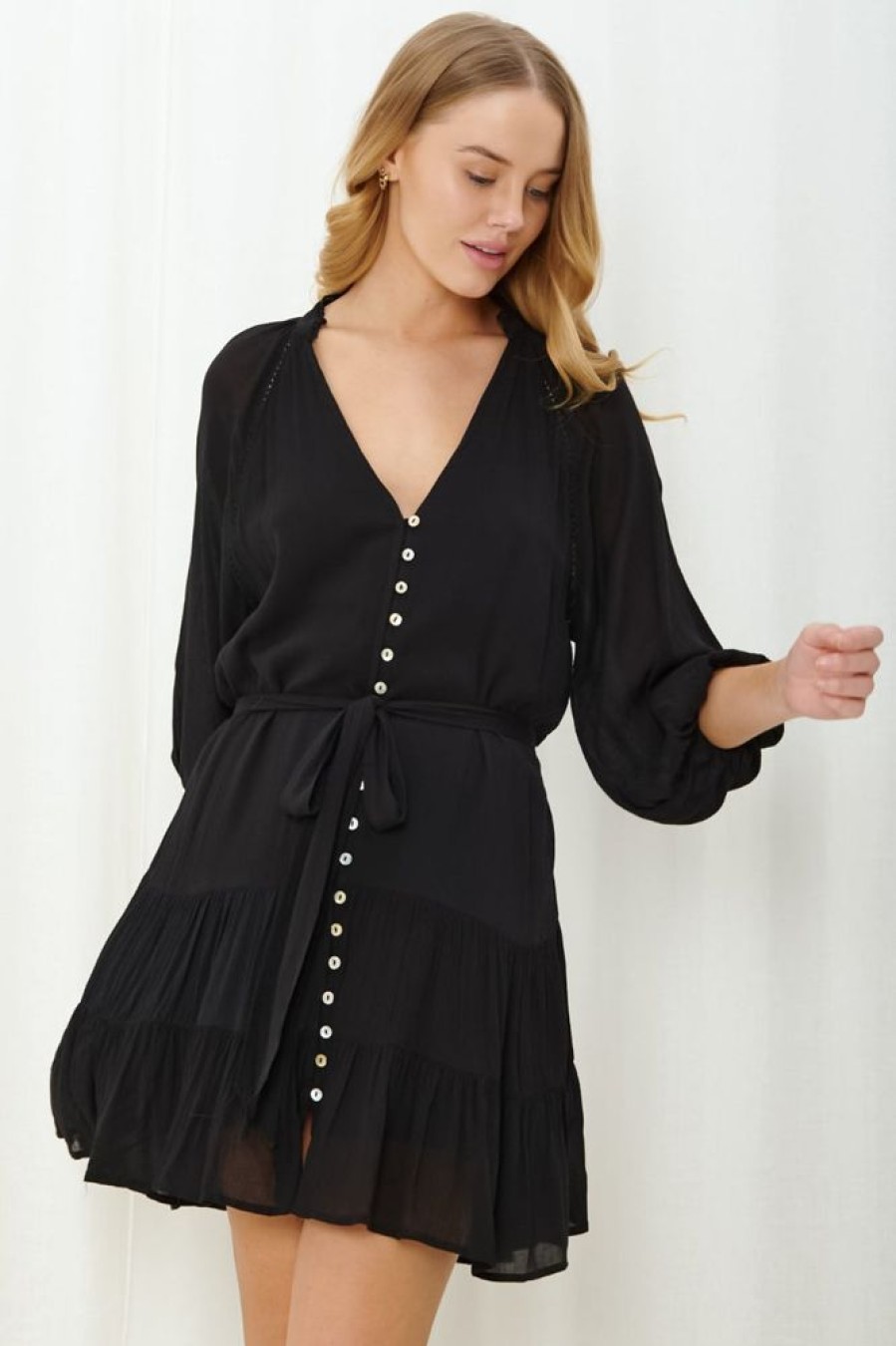 Dresses Salty Crush | Klair Mini Dress - Black