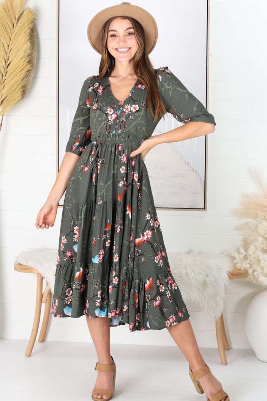 Jaase JAASE | Eve - Birds Paradise Midi Dress