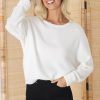 Tops Salty Crush | Joanne Knit Top - Off White