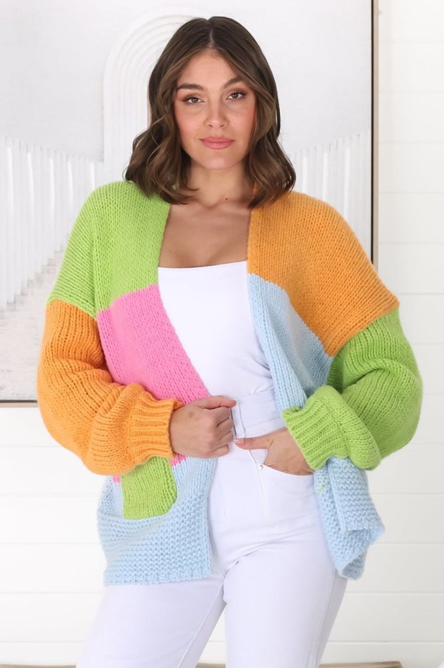 Jackets/Knitwear Salty Crush | Katey Cardigan - Green