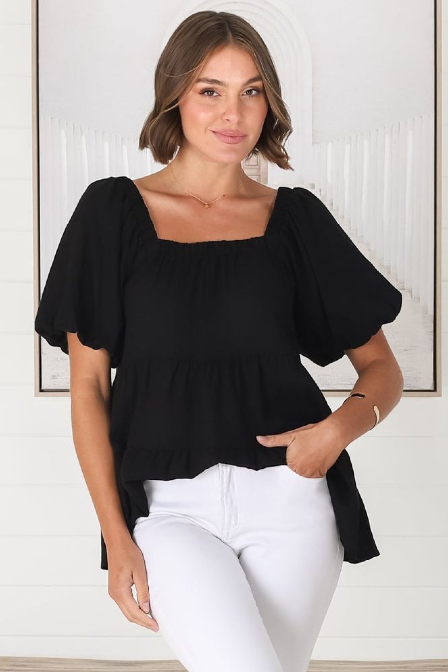 Tops Salty Crush | Harlen Top - Black