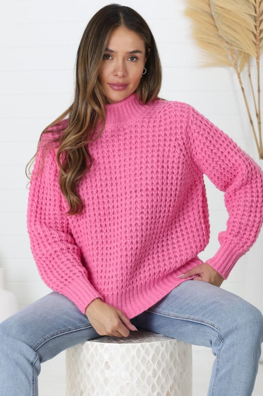Jackets/Knitwear Salty Crush | Dexter Jumper - Barbie Pink