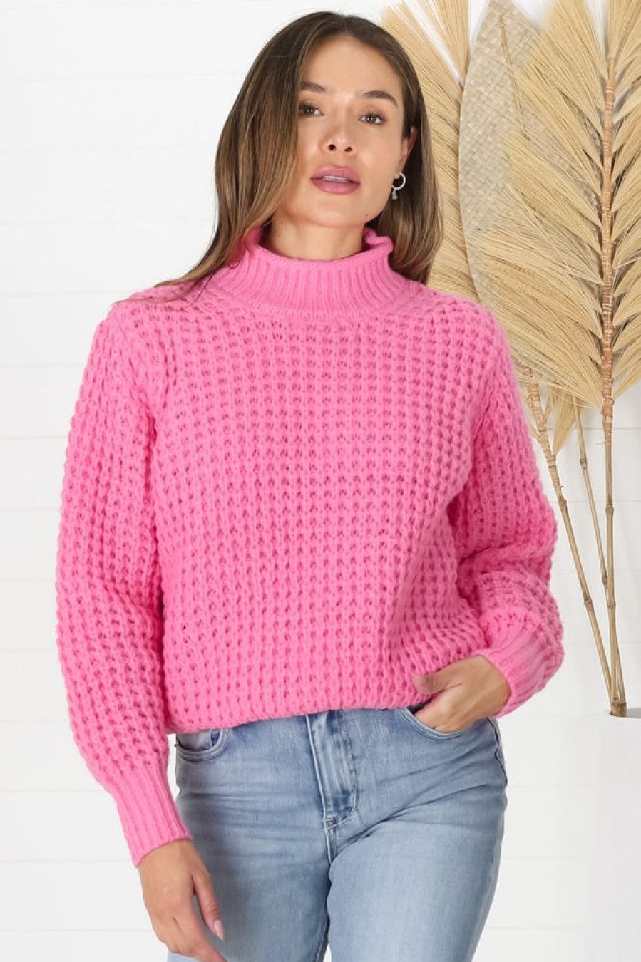 Jackets/Knitwear Salty Crush | Dexter Jumper - Barbie Pink