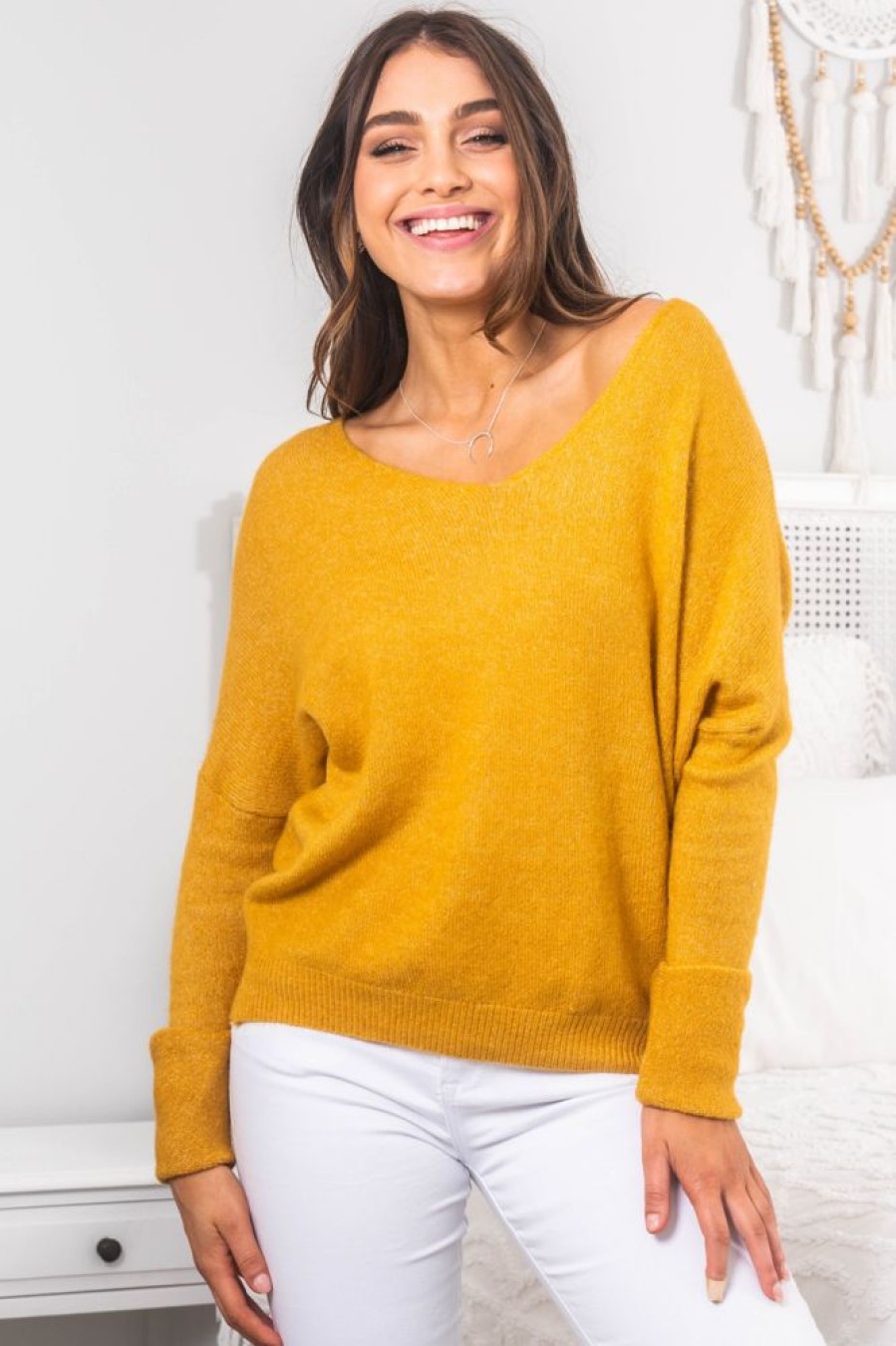 Jackets/Knitwear Salty Crush | Carol Knit Top - Mustard