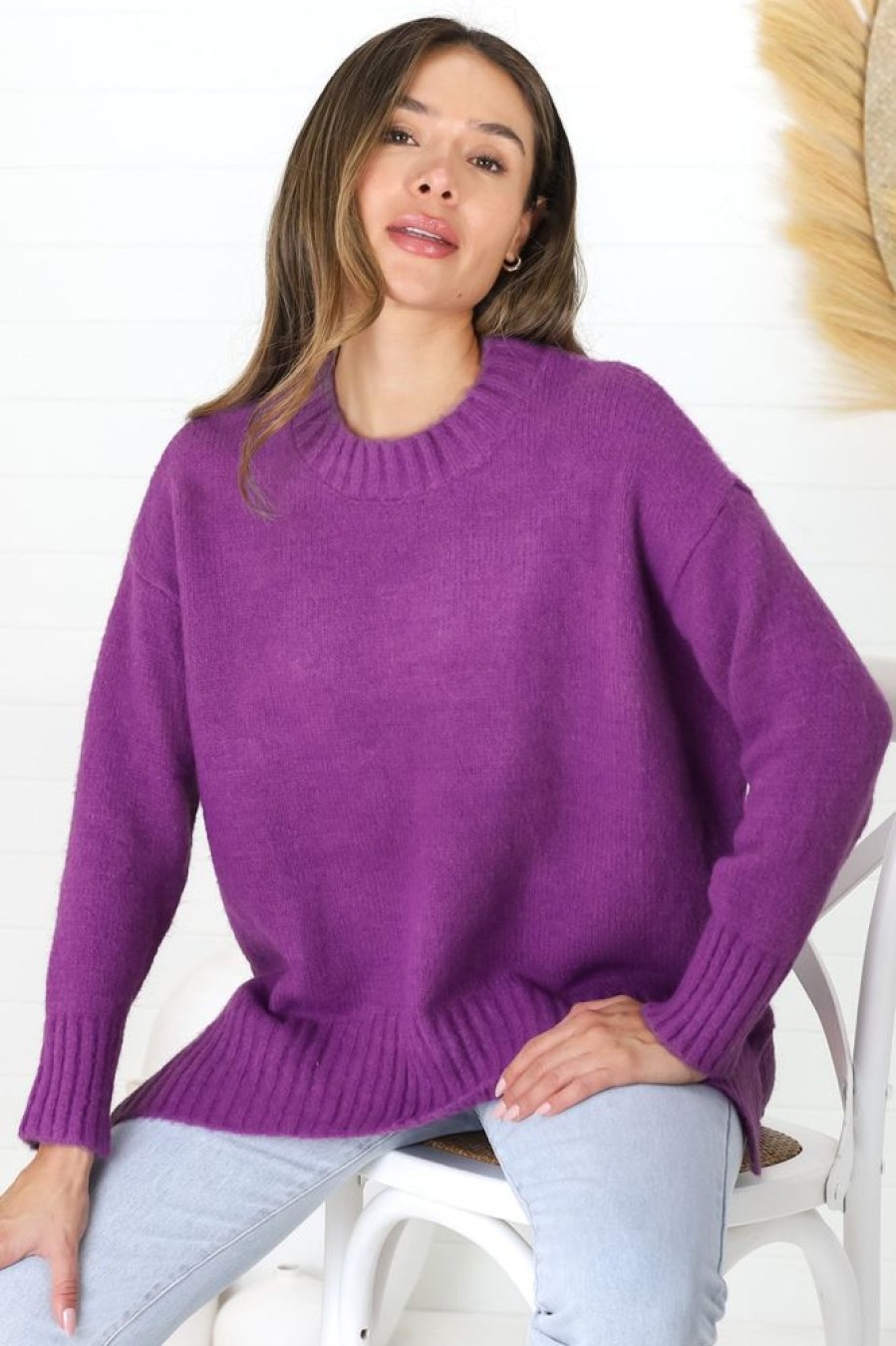 Jackets/Knitwear Salty Crush | Sammy Jumper - Purple