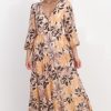 Dresses Salty Crush | Isla Maxi Dress - V Neck Floral A Line Dress In Santino Print