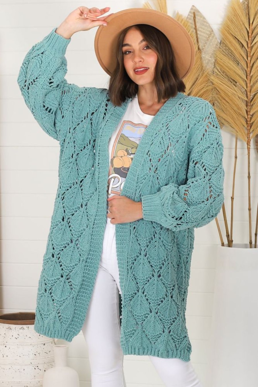 Jackets/Knitwear Salty Crush | Townsend Cardigan - Seafoam Green