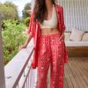 Jaase JAASE | Jaase - Cici Pants: Mid Rise Relaxed Wide Leg Pant In Zamora Print