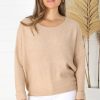 Jackets/Knitwear Salty Crush | Joanne Knit Top - Caramel