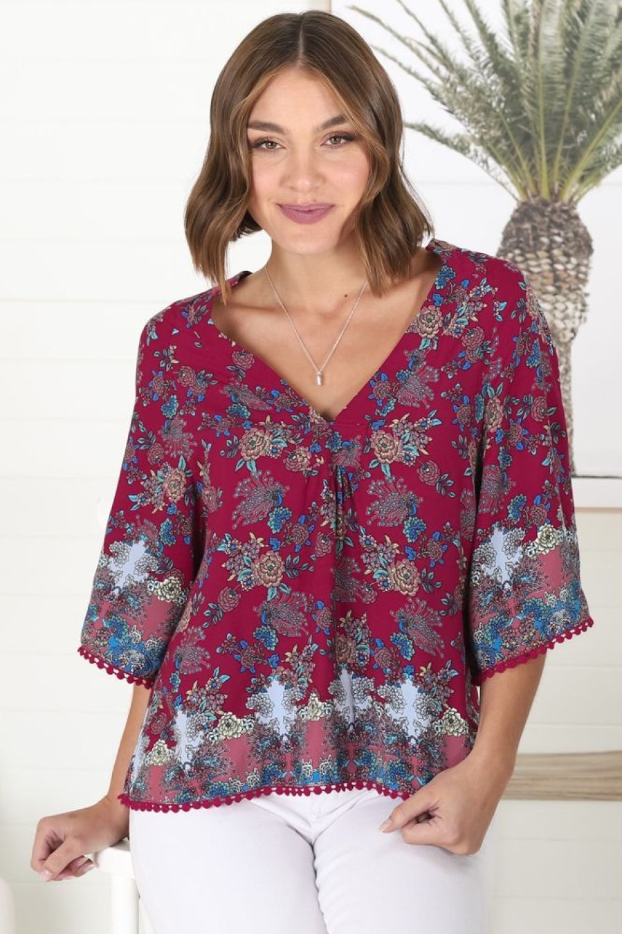 Jaase JAASE | Gabriella - Strawberry Kiss Top