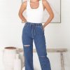 Bottoms Salty Crush | Levvi Jeans - Dark Denim