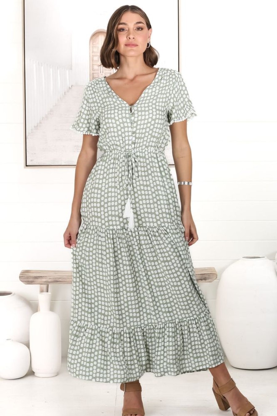 Dresses Salty Crush | Demy - Maryanne Maxi Dress - Green