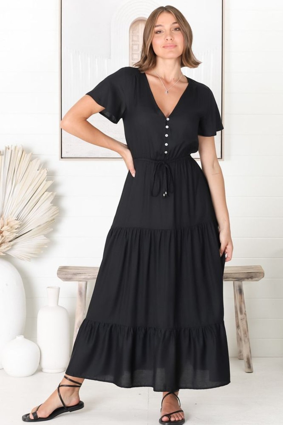 Dresses Salty Crush | Hanna Maxi Dress - Black