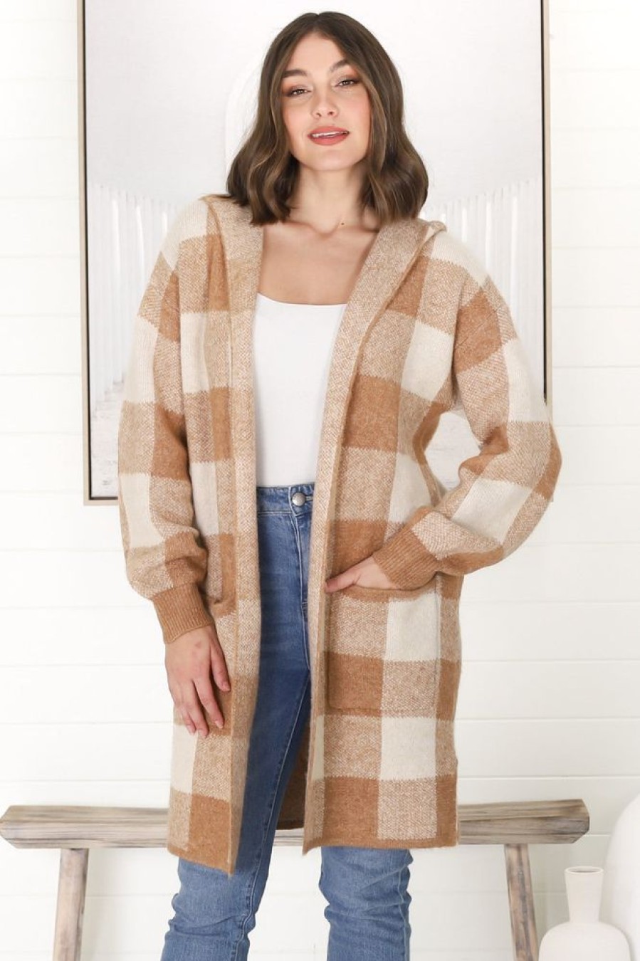 Jackets/Knitwear Salty Crush | Nowel Cardigan - Caramel
