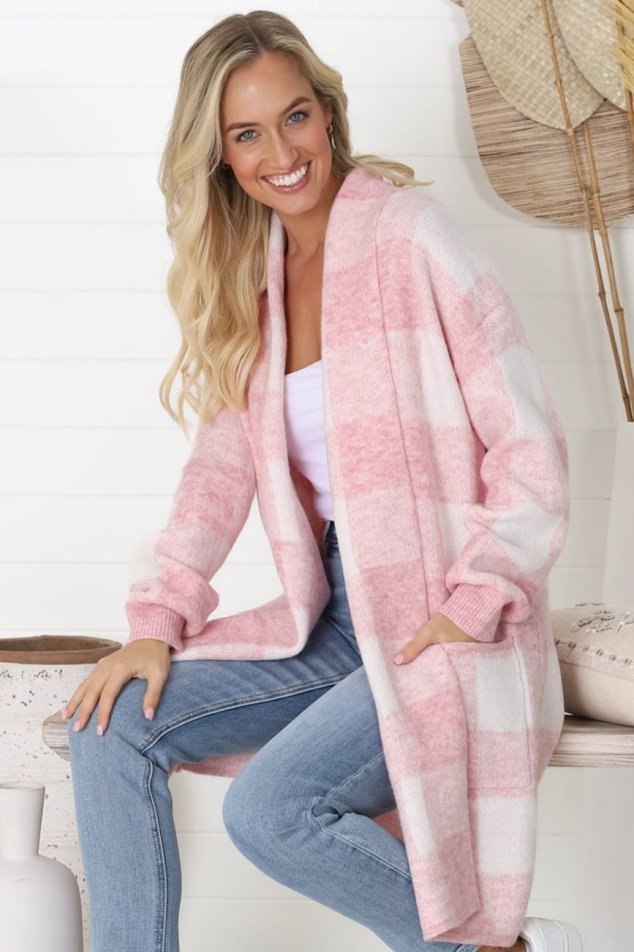Jackets/Knitwear Salty Crush | Adelen Cardigan - Soft Pink