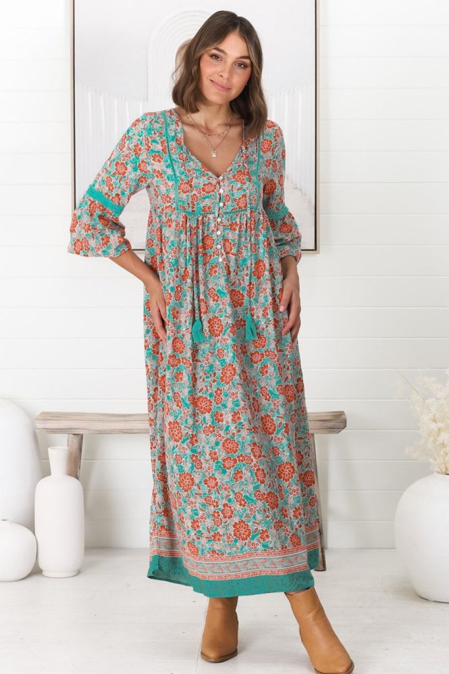 Dresses Salty Crush | Esti Maxi Dress - Amzi Print