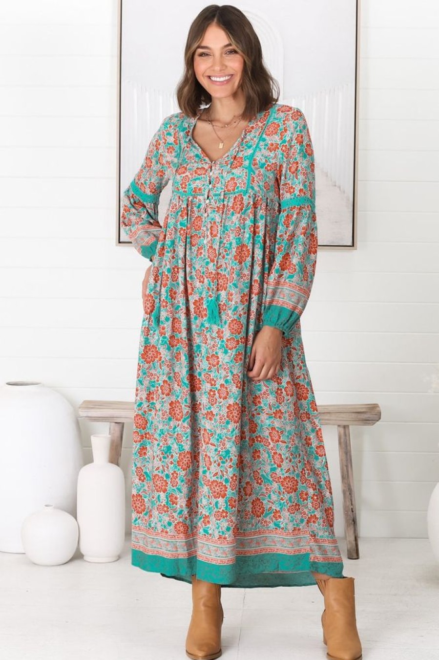 Dresses Salty Crush | Esti Maxi Dress - Amzi Print