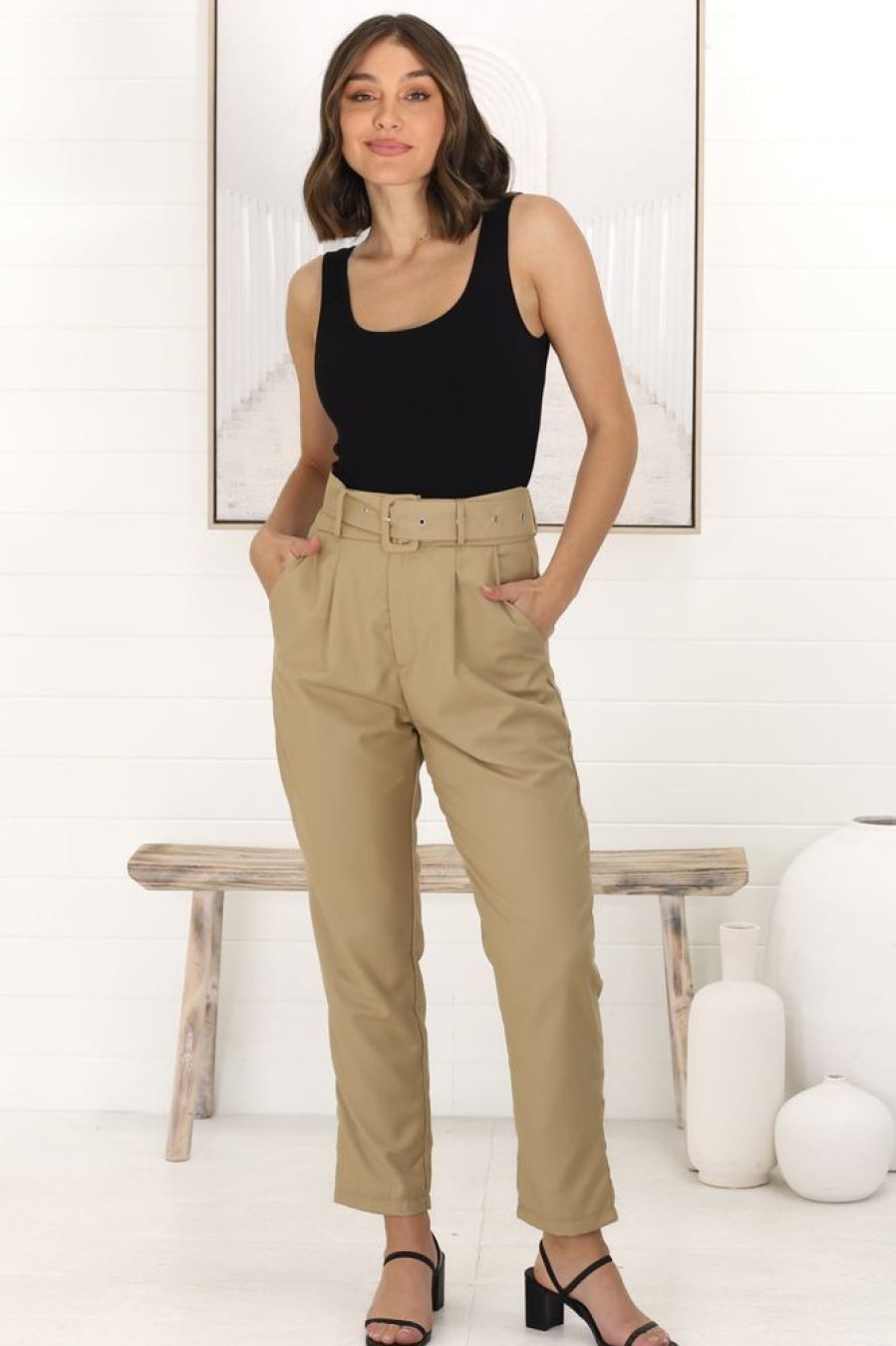 Bottoms Salty Crush | Stefani Pants - Sand