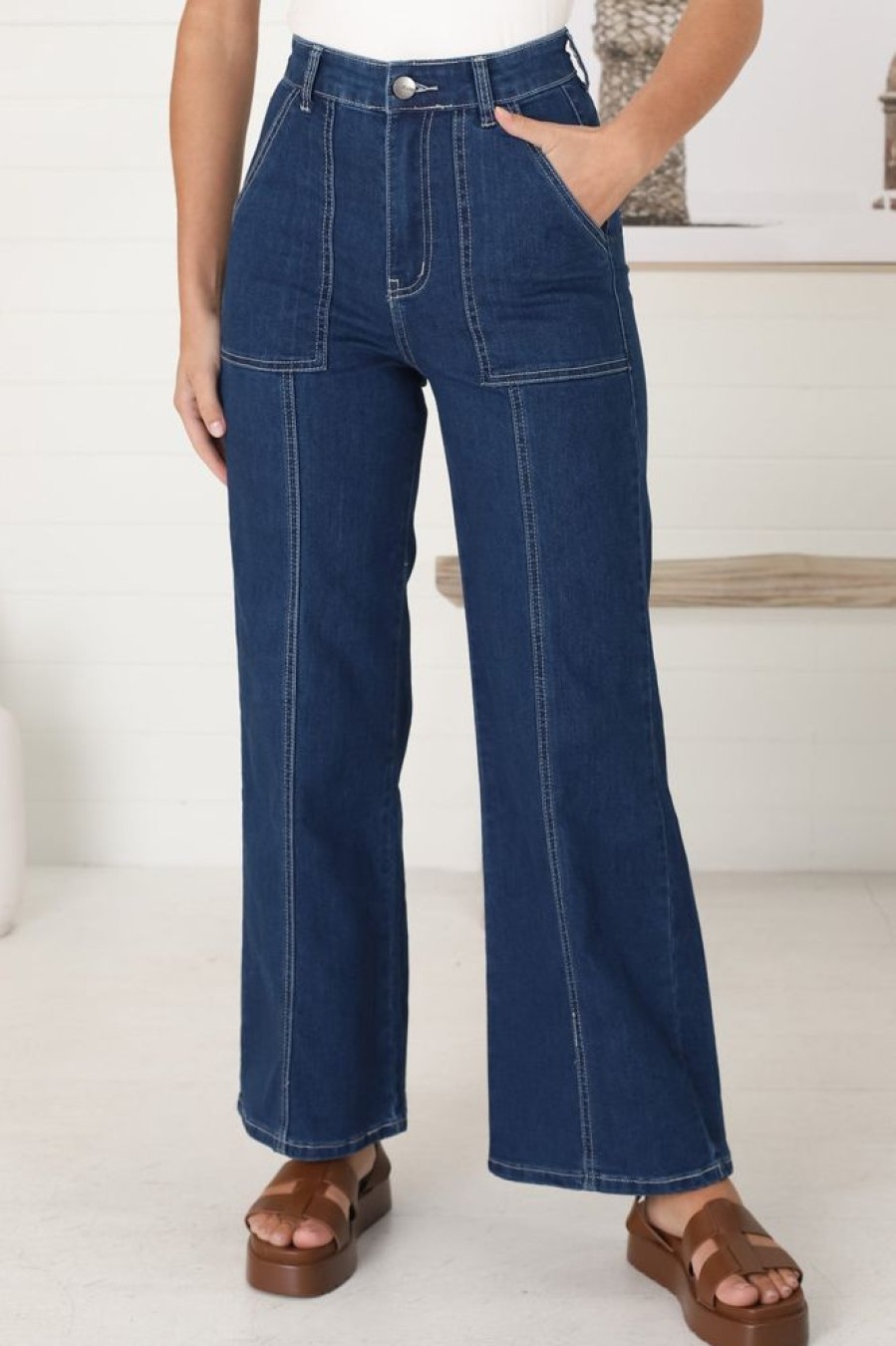 Bottoms Salty Crush | Ares Jeans - Dark Denim