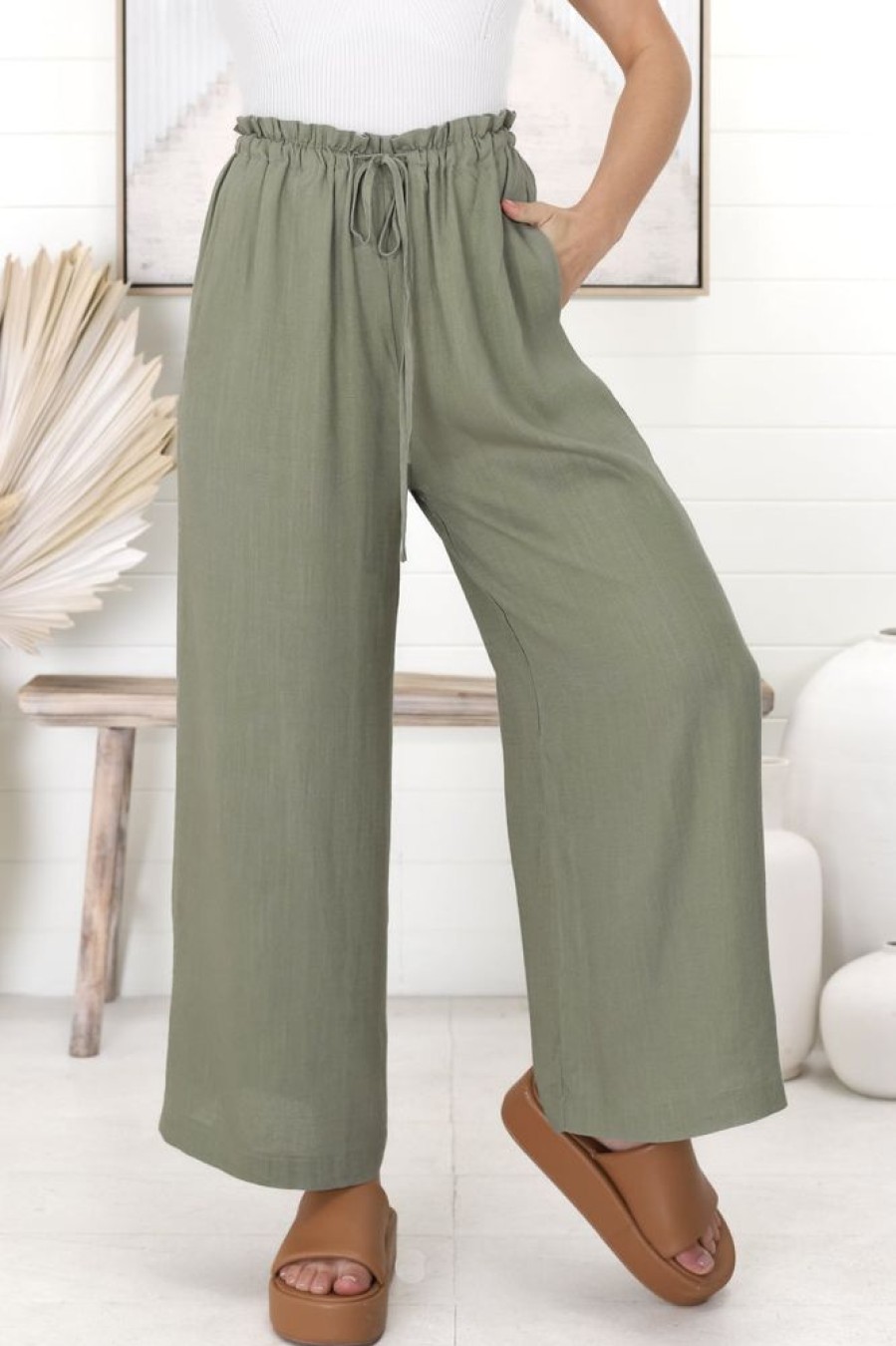 Bottoms Salty Crush | Armon Pants - Khaki
