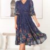 Dresses JAASE | Eve - Raining Flowers Midi Dress
