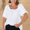 Tops Salty Crush | Harlen Top - White