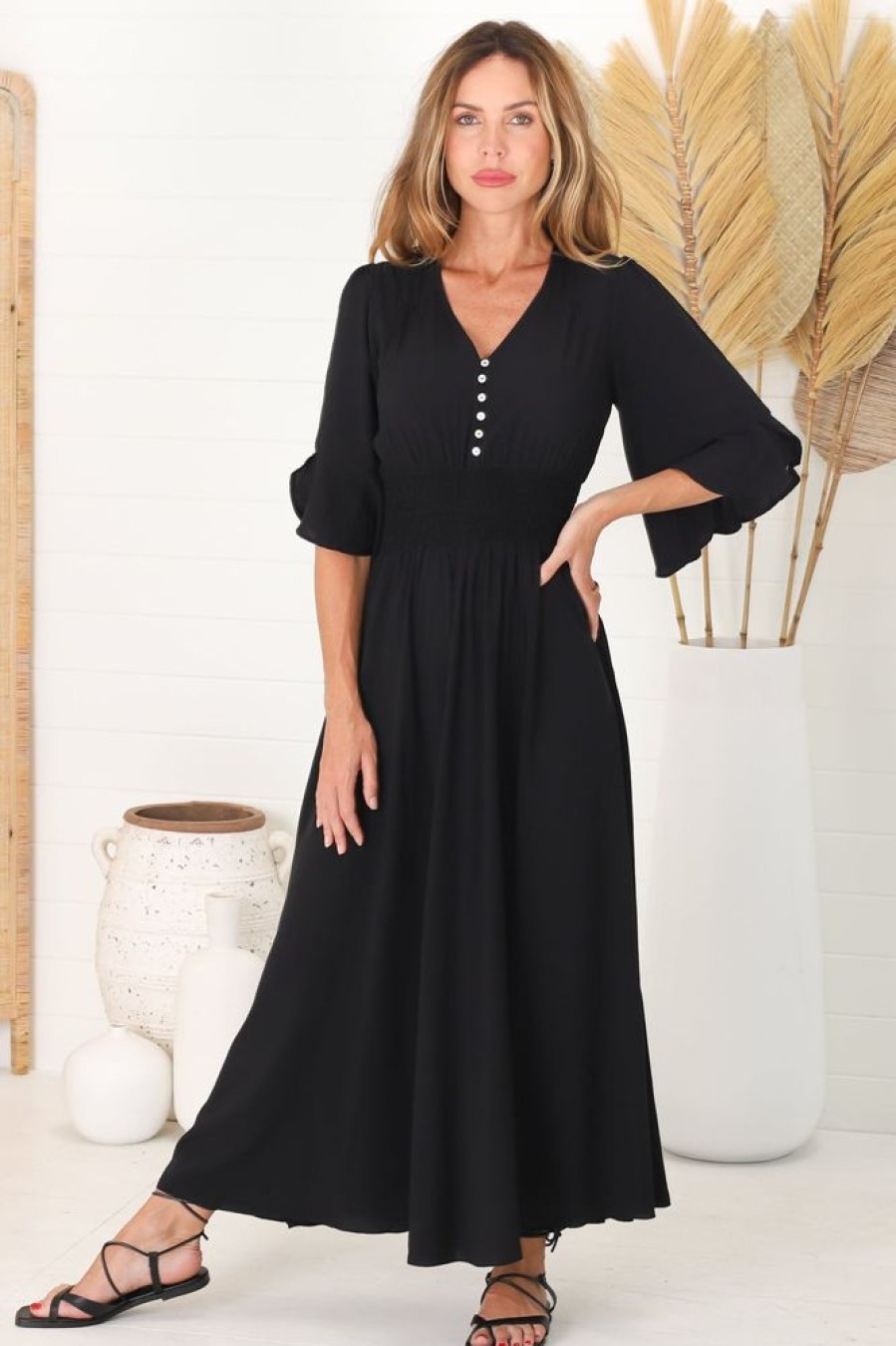 Dresses Salty Crush | Alba Maxi Dress - Black