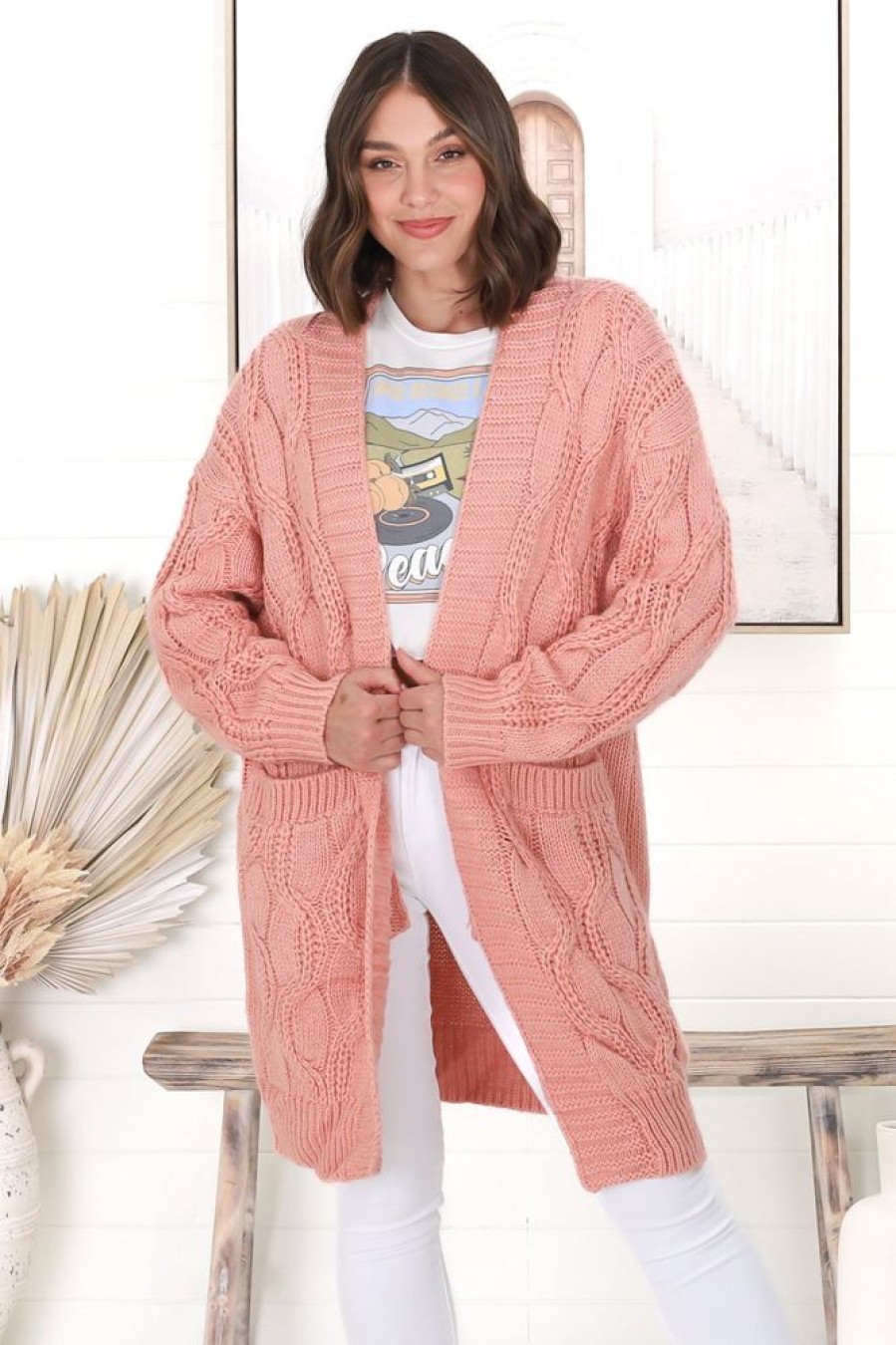 Jackets/Knitwear Salty Crush | Maze Cardigan - Blush