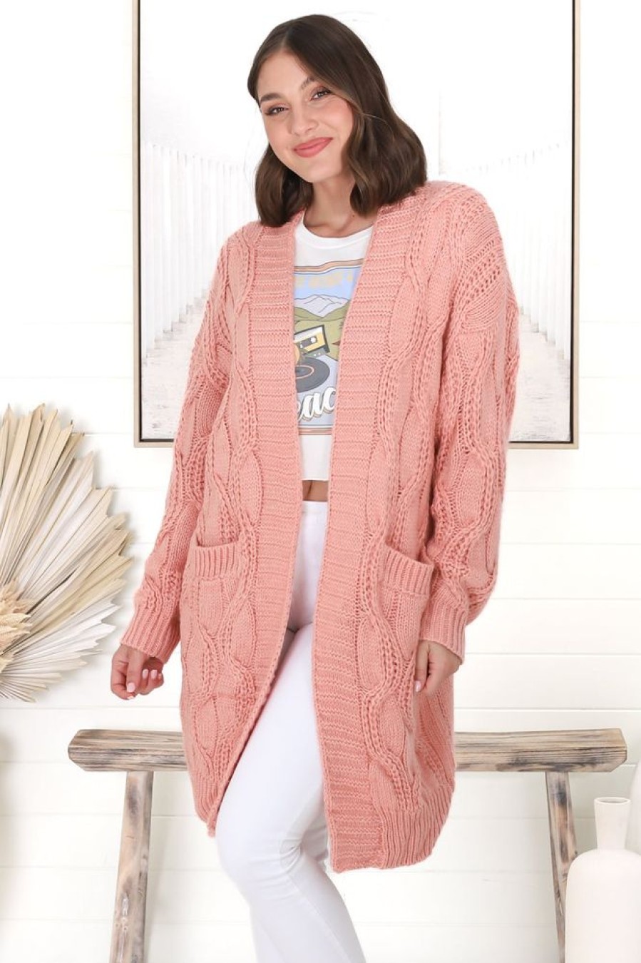 Jackets/Knitwear Salty Crush | Maze Cardigan - Blush